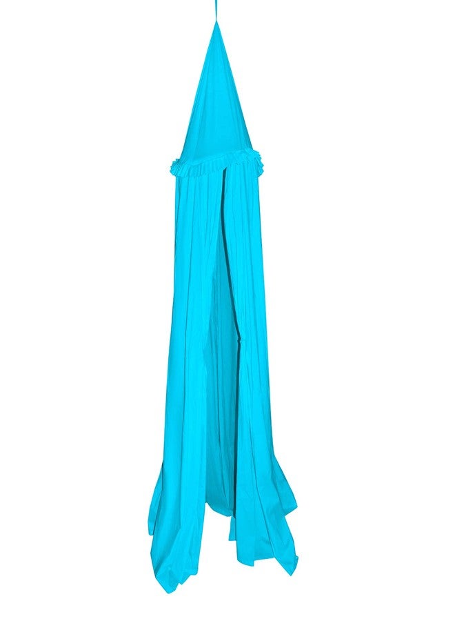 Next Day Art Hanging Canopy Play Tent Without Mat for Kids and Adults Portable Foldable Pom Pom Hanging Mosquito for Girl and Boy Tent House Indoor and Outdoor- Sky Blue - Image 1